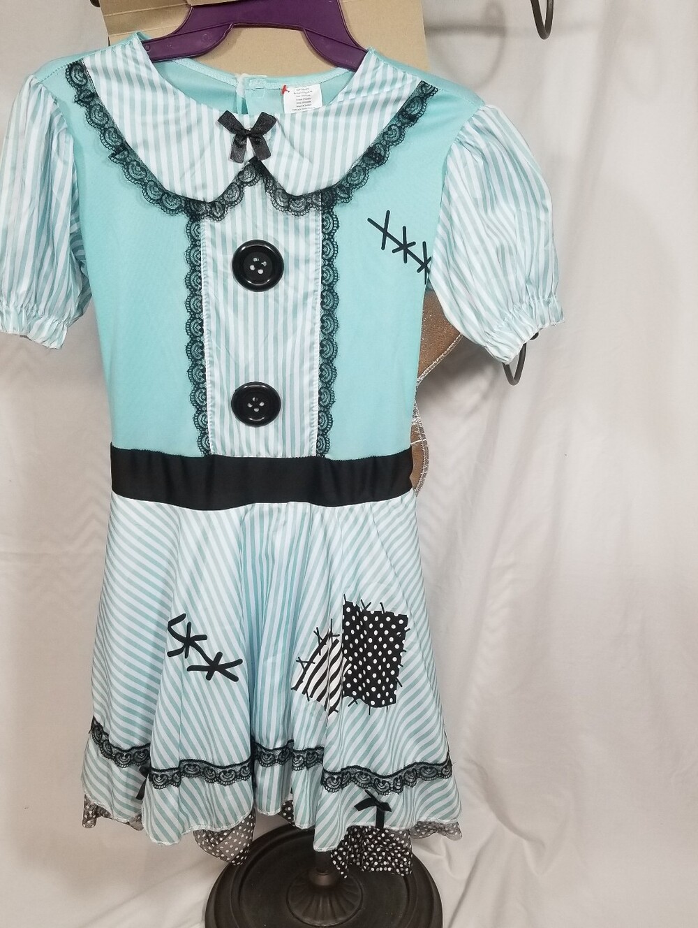 Fun World Wind Up Doll Halloween Costume Womens Small 4-6 Creepy Goth Dress Only